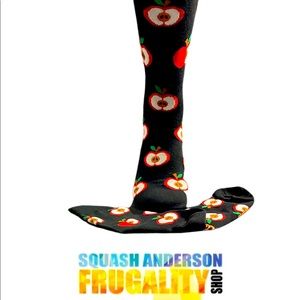 Mid Calf Apple print socks. Fits most adults 9-11 shoe size.